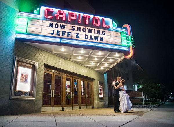 Couple Dancing under the marquee